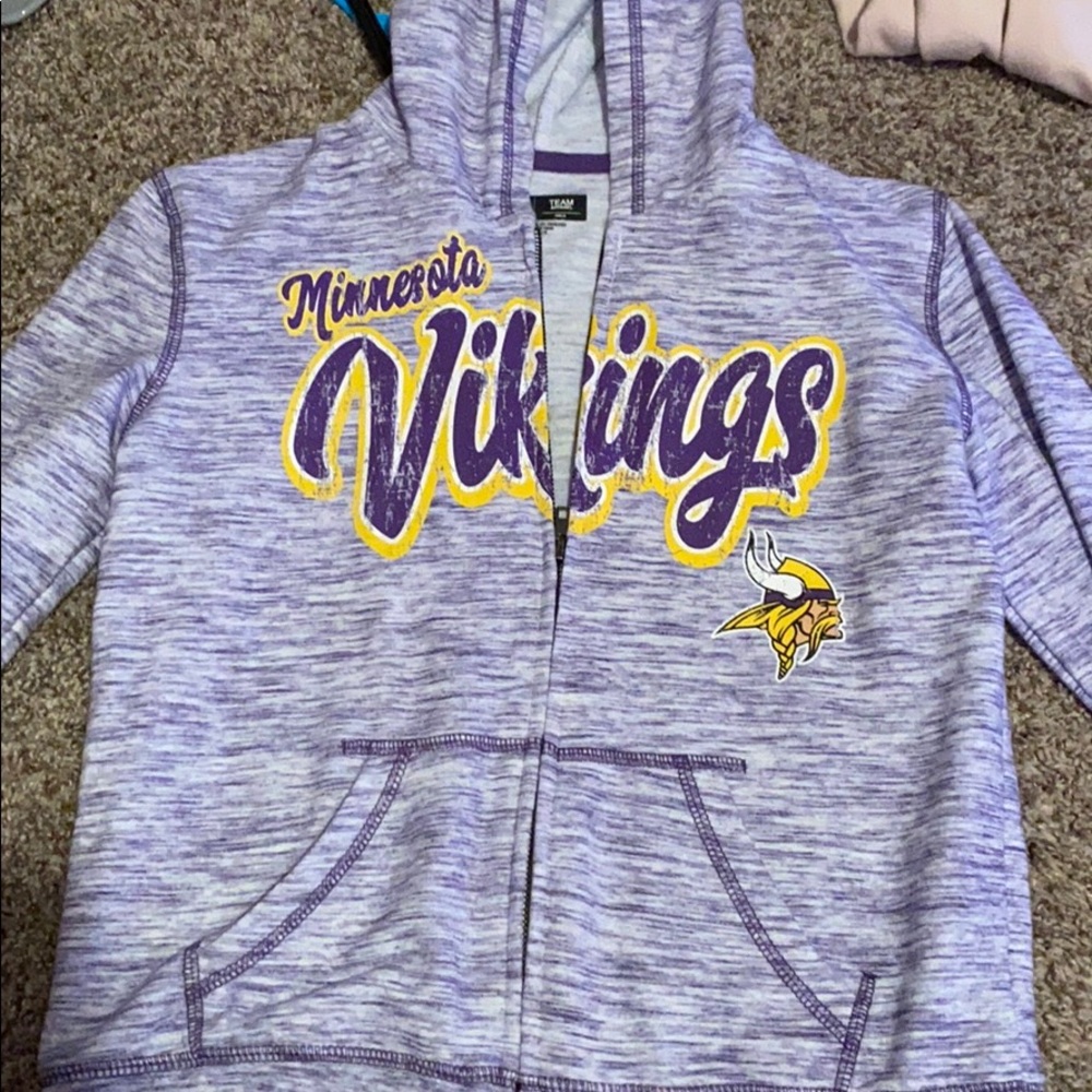 NFL Vikings zip up sweat shirt